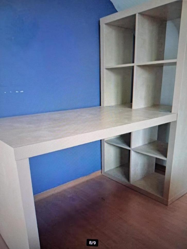 Bureau voor Kallax kast ikea in beukenhout, Huis en Inrichting, Bureaus, Gebruikt, Bureau, Ophalen