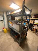 Industriële stellingkast – zeer stevig – 500 kg per plank, Huis en Inrichting, Ophalen, Gebruikt