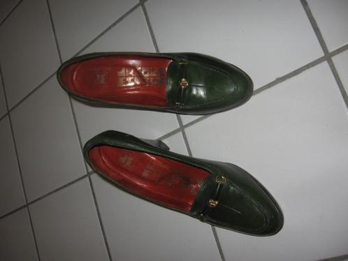 Pumps van Jacques Esterel Paris, volledig van leer. In groen, Kleding | Dames, Schoenen, Zo goed als nieuw, Pumps, Groen, Ophalen of Verzenden