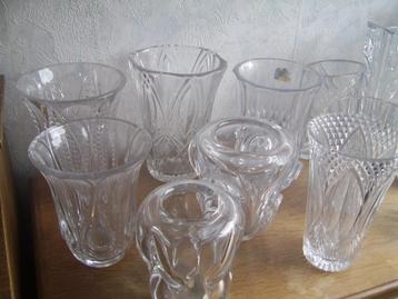 plusieurs vases val saint lambert bohême, d'arques beschikbaar voor biedingen