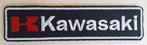 Kawasaki strijkplaatje patch - 136 x 34 mm, Nieuw, Verzenden