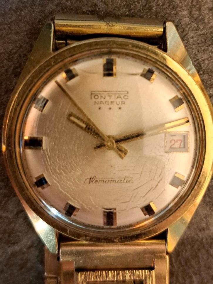 Pontiac automatique, Handtassen en Accessoires, Horloges | Heren, Gebruikt, Ophalen of Verzenden