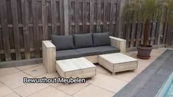 Tuinbank/Loungebank van Steigerhout. ACTIE!!