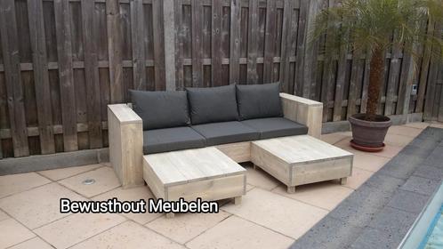 Tuinbank/Loungebank van Steigerhout. ACTIE!!, Tuin en Terras, Tuinbanken, Nieuw, Ophalen of Verzenden