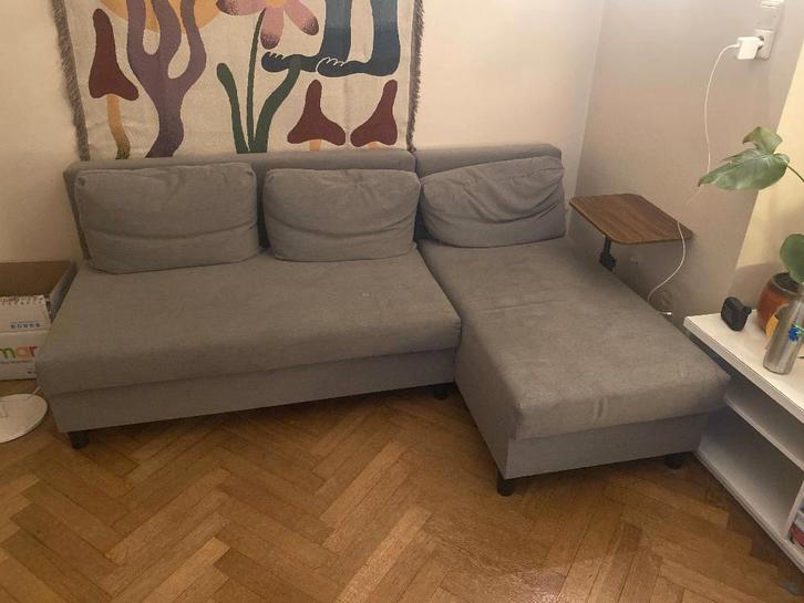 Ikea slaapbank met opbergruimte, Huis en Inrichting, Zetels | Zetels, Gebruikt, Driepersoons, Ophalen