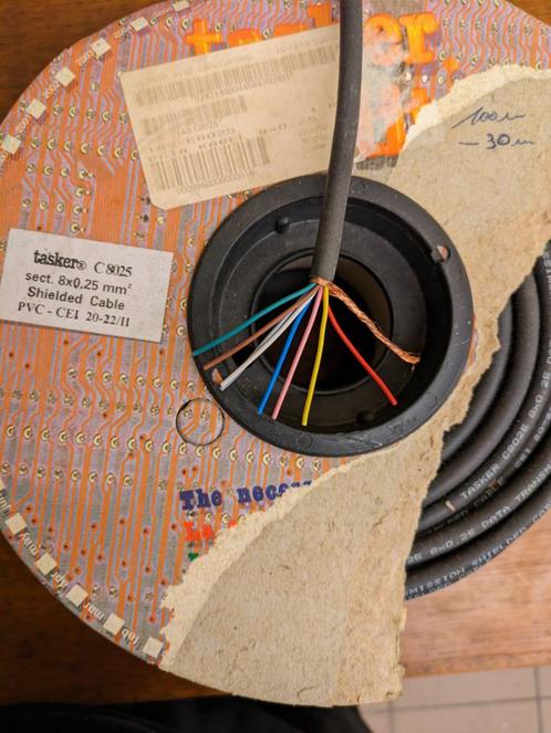 TASKER C8025 - Multicore-kabel shielded, 8x 0.25mm², 100m +, Muziek en Instrumenten, Kabels en Stekkers, Nieuw, Ophalen of Verzenden