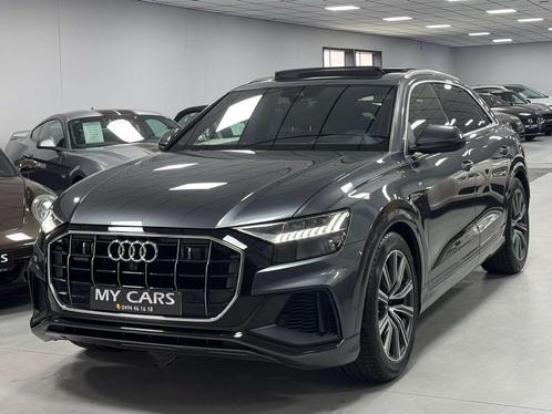 Audi Q8 50 TDi 286 CV Quattro S-Line Daytona Pano Full Opt, Auto's, Audi, Bedrijf, Te koop, Q8, 360° camera, 4x4, ABS, Achteruitrijcamera
