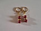 Oorbellen „Cherry Elegance”, Hangers, Nieuw, Ophalen of Verzenden, Rood