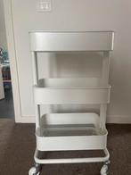 Roltafel wit Ikea (Råskog), Ophalen, Minder dan 55 cm, Metaal of Aluminium, Zo goed als nieuw