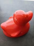 Oranje spaarpot in eend merk J Line te koop., Verzamelen, Spaarpotten, Ophalen
