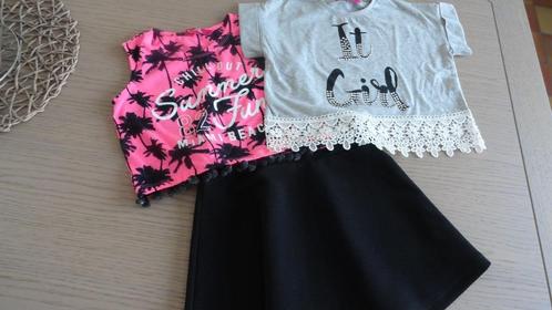Setje Rokje+ 2 t-shirtjes YD Maat 122/128, Kinderen en Baby's, Kinderkleding | Maat 122, Zo goed als nieuw, Meisje, Setje, Verzenden