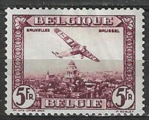 Belgie 1930 - Yvert/OBP 5PA - Vliegtuig boven Brussel (PF), Postzegels en Munten, Postzegels | Europa | België, Postfris, Luchtvaart