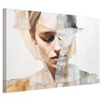 Vrouw Abstract canvas 70x50cm - 18mm., Huis en Inrichting, Woonaccessoires | Schilderijen, Tekeningen en Foto's, Nieuw, Print