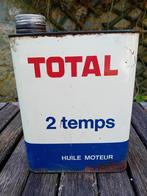 vintage olieblik TOTAL 2 temps, Verzamelen, Ophalen of Verzenden, Zo goed als nieuw, Verpakking