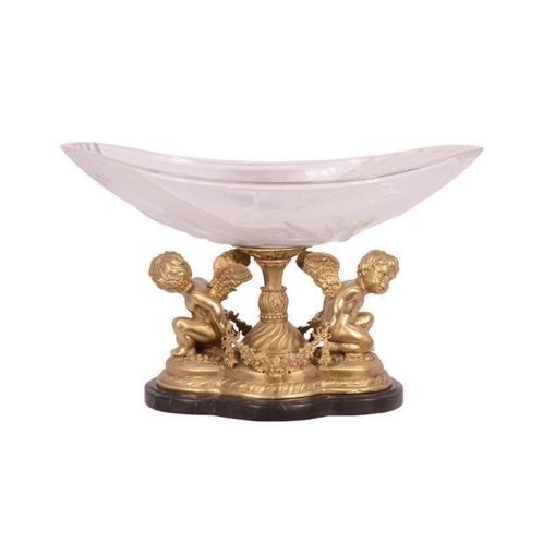 Een bronzen beeld ,2 engelen ,glas, engel, Antiquités & Art, Art | Sculptures & Bois, Enlèvement ou Envoi