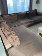 Hoekzetel , bruin, stof, Huis en Inrichting, Ophalen, Gebruikt, Hout