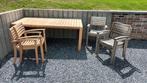 Teakhouten tuintafel + 6 stoelen, Tuin en Terras, Tuintafels, Ophalen, Gebruikt