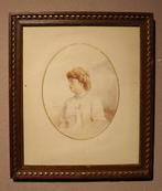 Portret van een dame in aquarel, Antiek en Kunst, Ophalen of Verzenden
