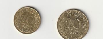 FRANCE MARIANNE PIECES 10C 20C 1988 beschikbaar voor biedingen