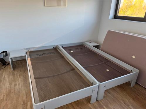 Auping Auronde bed/dubbelbed, Huis en Inrichting, Slaapkamer | Bedden, Gebruikt, Grijs, Ophalen