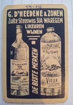 Speelkaart stokerij, jenever D’Heedene Waregem_46, Ophalen of Verzenden, Gebruikt, Speelkaart(en)