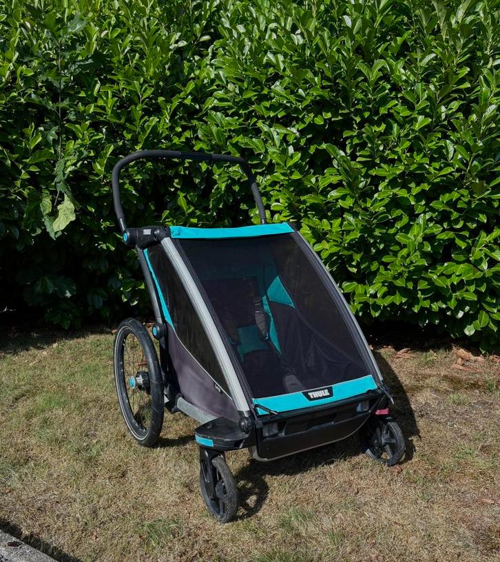 Thule Chariot Lite 2 fietskar – 2 kinderen – topstaat, Fietsen en Brommers, Fietsaccessoires | Aanhangwagens en Karren, Zo goed als nieuw