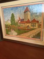 Kader klooster met rozen v J. Wouters, Antiek en Kunst, Ophalen