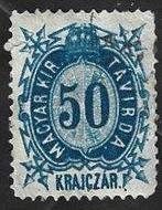 1 Postzegel Hongarije 1874 Telegraafzegels (II), Ophalen of Verzenden, Gestempeld