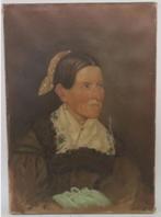 antiek portret schilderij dame Biedermeier 1850, Antiek en Kunst, Ophalen