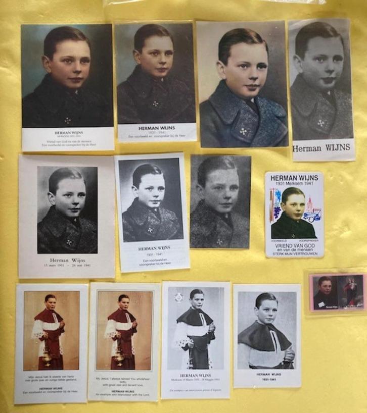 Lot Herman Wijns met reliek, Verzamelen, Religie, Gebruikt, Christendom | Katholiek, Overige typen, Ophalen of Verzenden