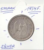 DUITSLAND 5 MARK 1934F., Postzegels en Munten, Ophalen of Verzenden, Duitsland, Zilver