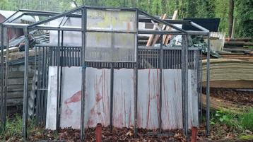 Serre gegalvaniseerd, zeer stevig frame, Tuin en Terras, Ophalen, Glas, Gebruikt
