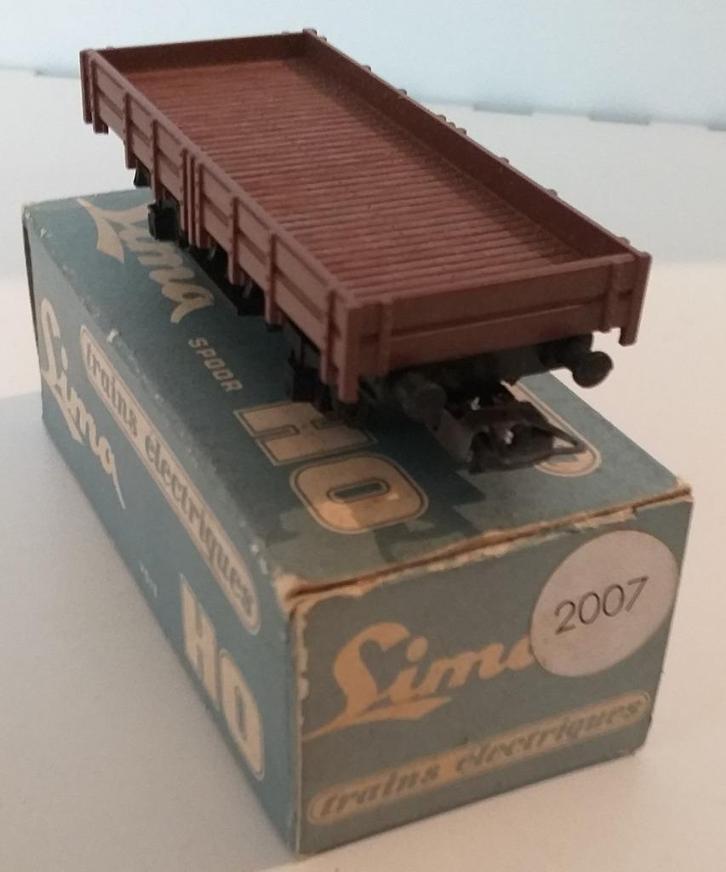 LIMA HO - FLATBEDWAGEN MET LAGE ZIJKANTEN, Hobby en Vrije tijd, Modeltreinen | H0, Nieuw, Wagon, Lima, Ophalen of Verzenden