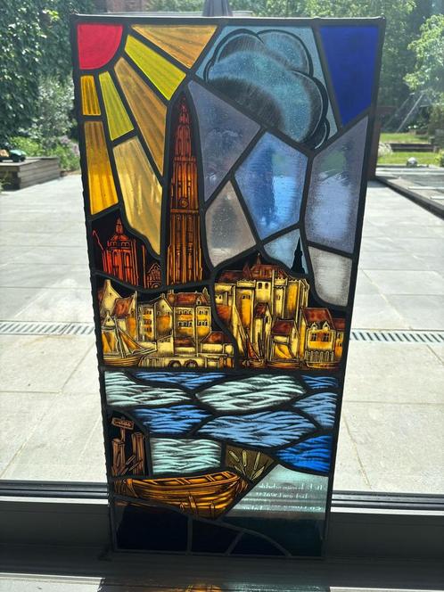 Glas in lood, Antiek en Kunst, Kunst | Schilderijen | Abstract, Ophalen