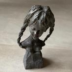 Sculptuur Ernest Patris(1909-1981) meisje met vlechten gesig, Antiek en Kunst, Ophalen of Verzenden