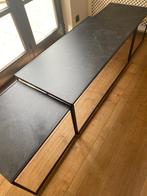 Salontafel 3delig marmeren look, Huis en Inrichting, Ophalen, Marmer, 100 tot 150 cm, 50 tot 100 cm