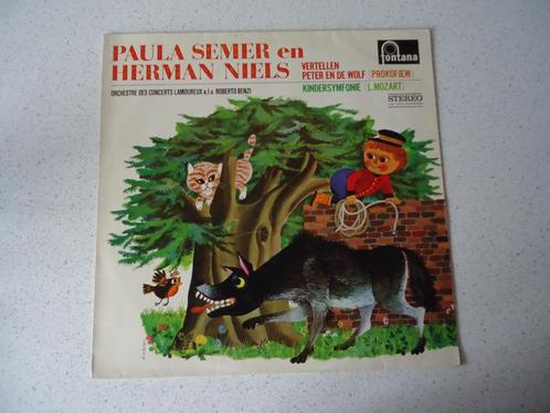 Sprookjes LP van Paula Semer En Herman Niels vertellen., Cd's en Dvd's, Vinyl | Kinderen en Jeugd, Gebruikt, Verhaal of Sprookje