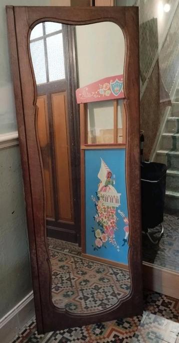Spiegeldeur uit oude eiken kleerkast 170cm/62 cm beschikbaar voor biedingen