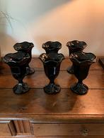 6 verres (ou vases)Fidenza Italy ´1980’  15,5x10cm
