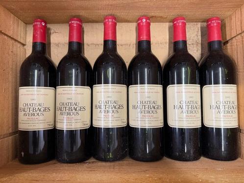 6 x rode wijn van Pauillac Château Haut-Bages Averous 1993, Verzamelen, Wijnen, Nieuw, Rode wijn, Frankrijk, Vol, Ophalen