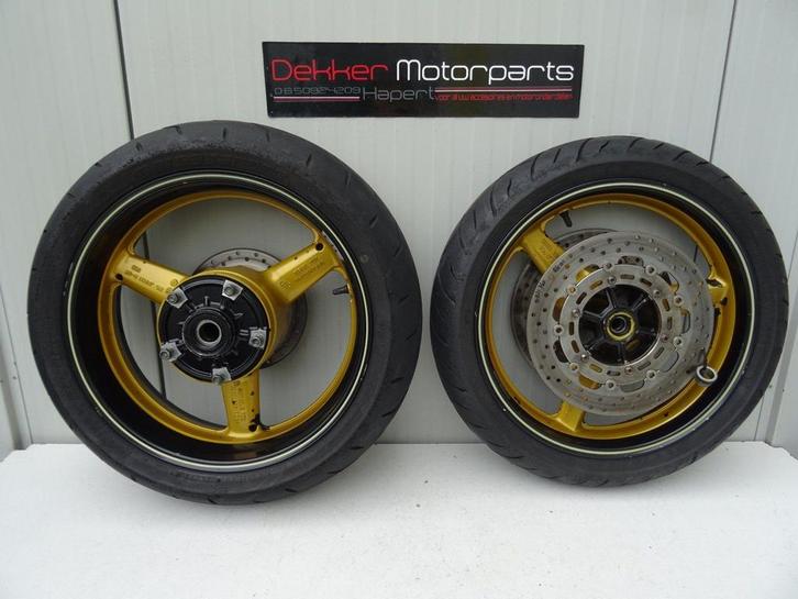 Complete Set Wielen + Schijven Yamaha YZF R6 1999-2000-2002, Motoren, Onderdelen | Yamaha, Gebruikt, Ophalen of Verzenden