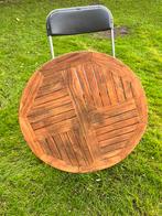Draaiplateau massief teakhout, Tuin en Terras, Tuintafels, Ophalen, Zo goed als nieuw, Teakhout