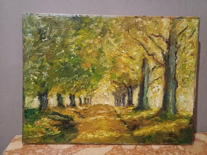 SCHILDERIJ M.VAN DEN BEMPT   "Ertbrugge", Antiek en Kunst, Kunst | Schilderijen | Klassiek, Ophalen of Verzenden