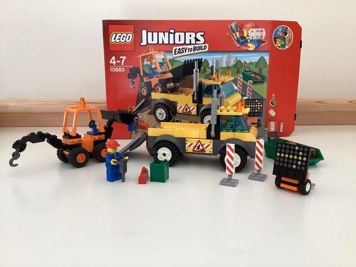 Lego Juniors Wegenwerken 10683, Kinderen en Baby's, Speelgoed | Duplo en Lego, Gebruikt, Lego, Complete set, Ophalen