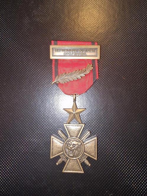 croix de la bravoure militaire ops Shaba 2eme REP, Verzamelen, Militaria | Algemeen, Landmacht, Lintje, Medaille of Wings, Ophalen of Verzenden
