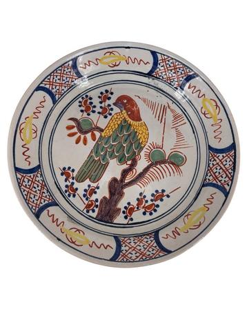 Desvres aardewerk Compotier in Delftse stijl - Vogeldecor