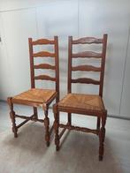 Houten stoelen, Huis en Inrichting, Stoelen, Ophalen, Gebruikt, Hout, Twee