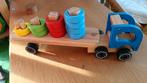 Houten vrachtwagen met vormen, Kinderen en Baby's, Ophalen of Verzenden, Zo goed als nieuw