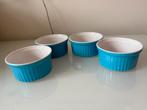 4 turqouise blauwe kommetjes perfect, Ophalen of Verzenden, Zo goed als nieuw