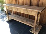 zware oude landelijke sidetable, 25 à 50 cm, 150 à 200 cm, Landelijk, Enlèvement